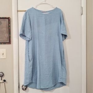 Cut Loose Linen Shift Dress